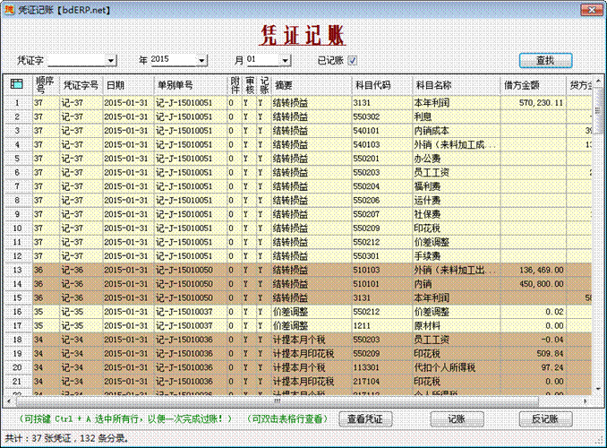 財務軟件-憑證記賬 財務軟件-憑證記賬