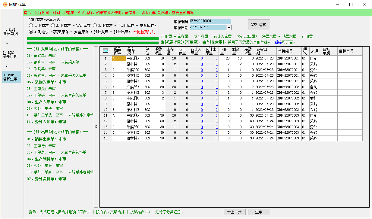 ERP系統中的MRP運算原理與操作案例插圖6